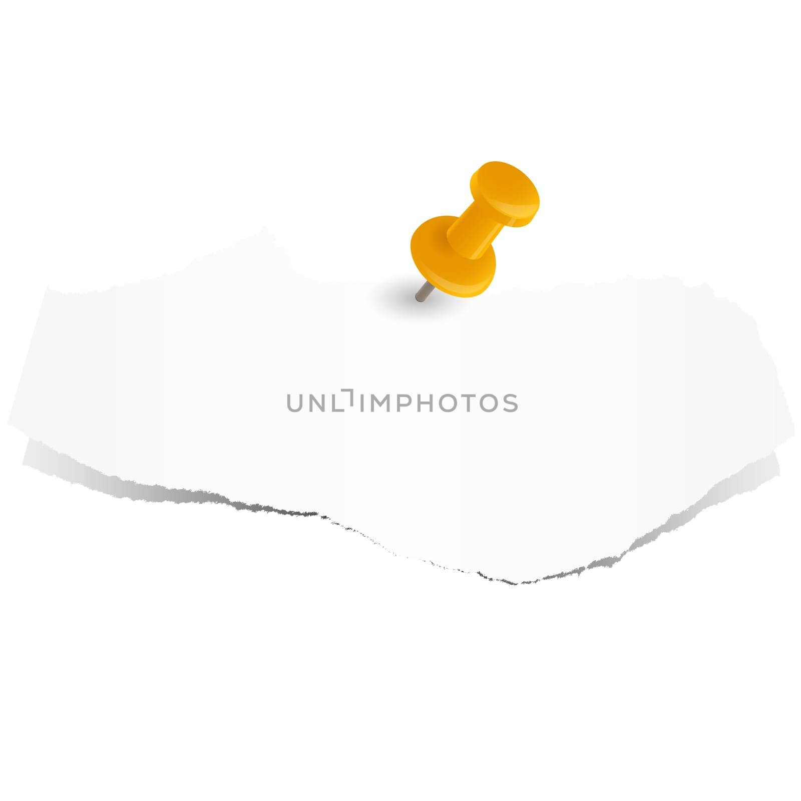 Paper scraps with pin