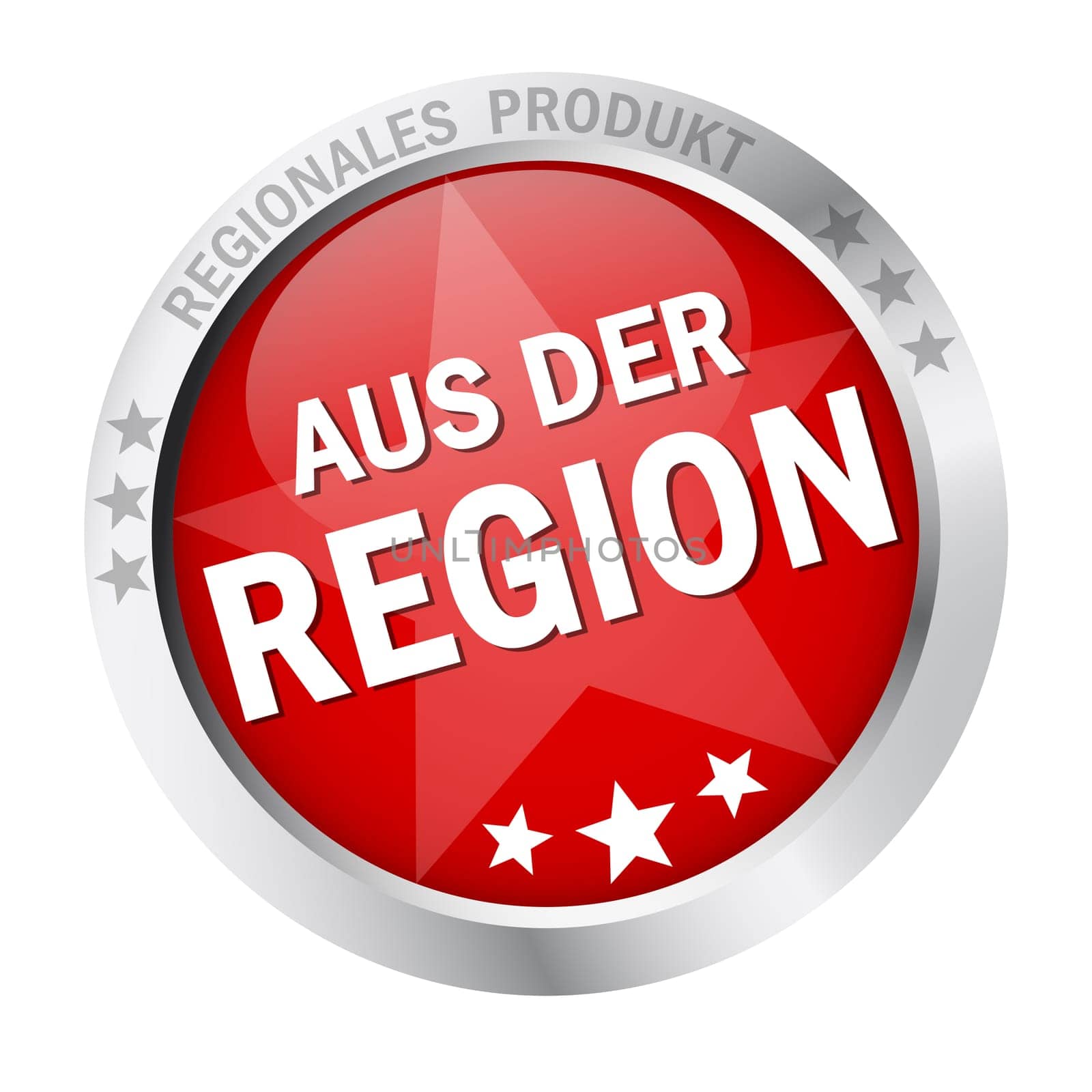 Button with banner " FROM THE REGION """