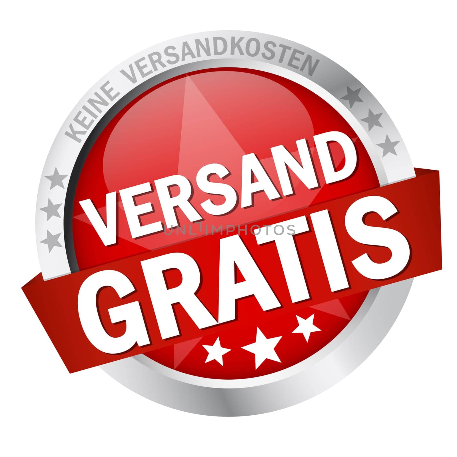 Button with banner " FREE SHIPPING """