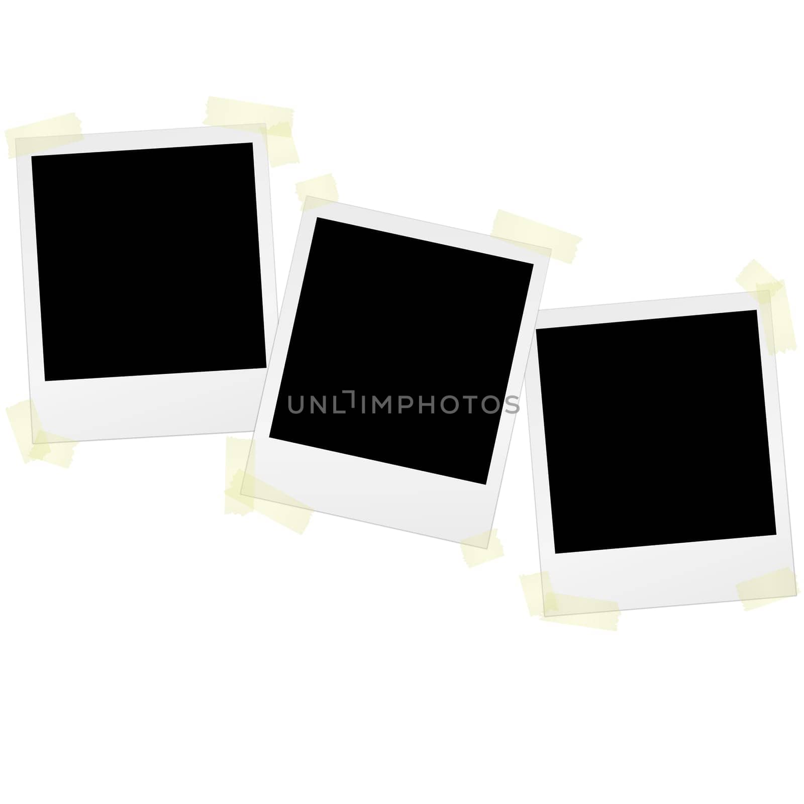 Polaroids with adhesive strips