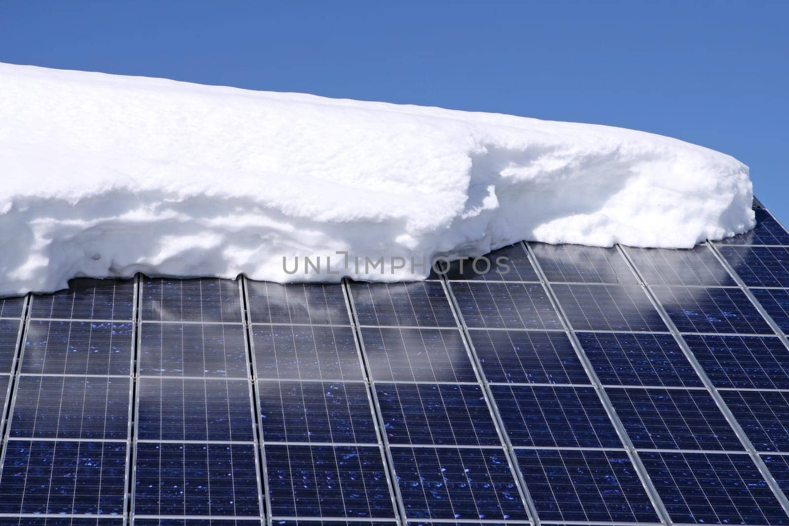Solar system in winter