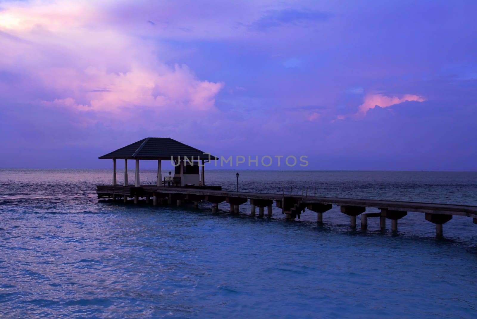 The blue hour in the Maldives