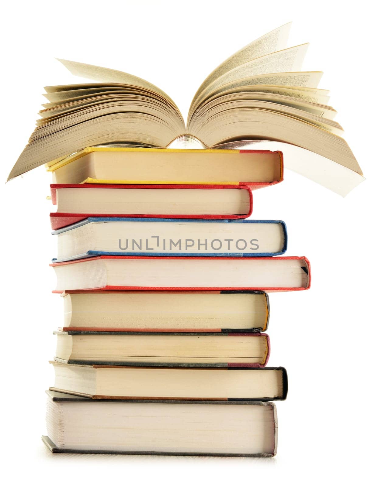 Composition with books on the table