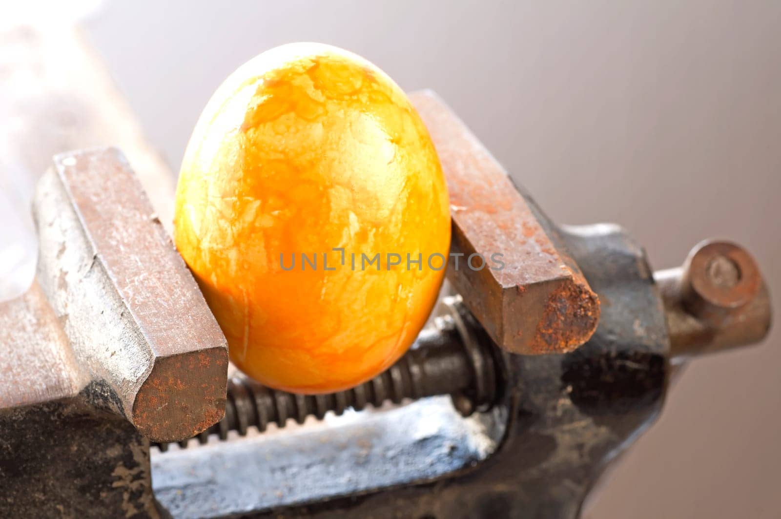 Egg in a vice
