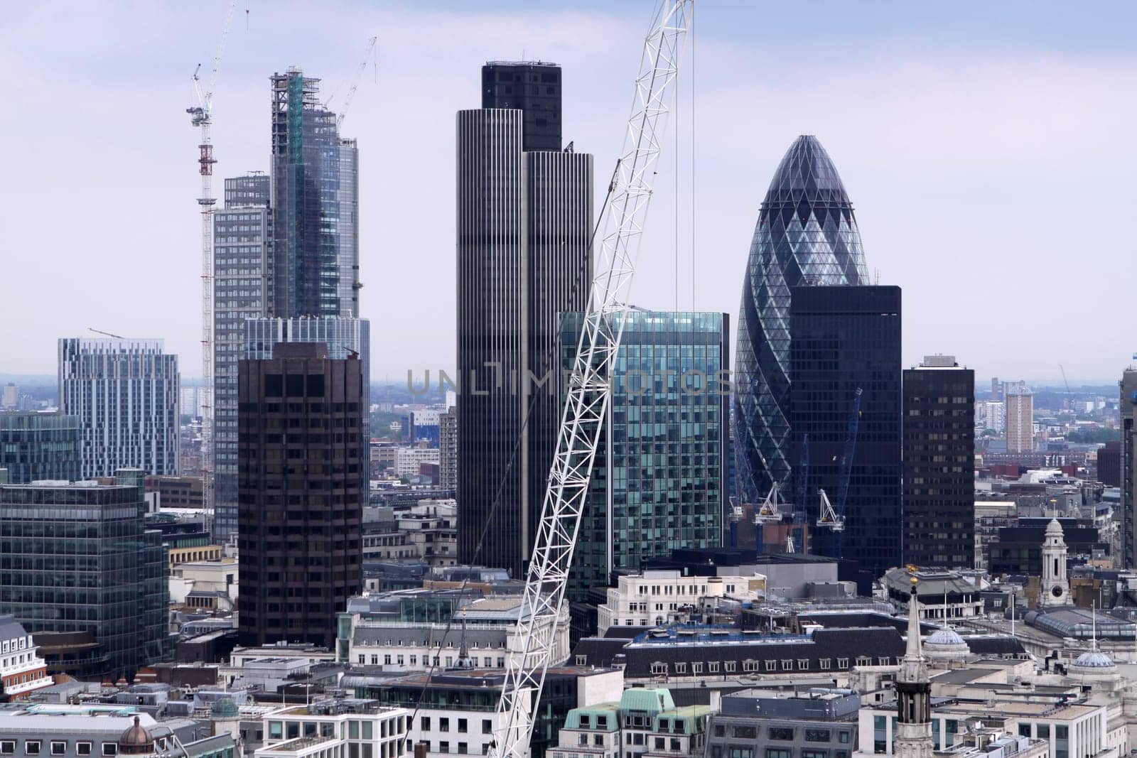 Financial district in London. England