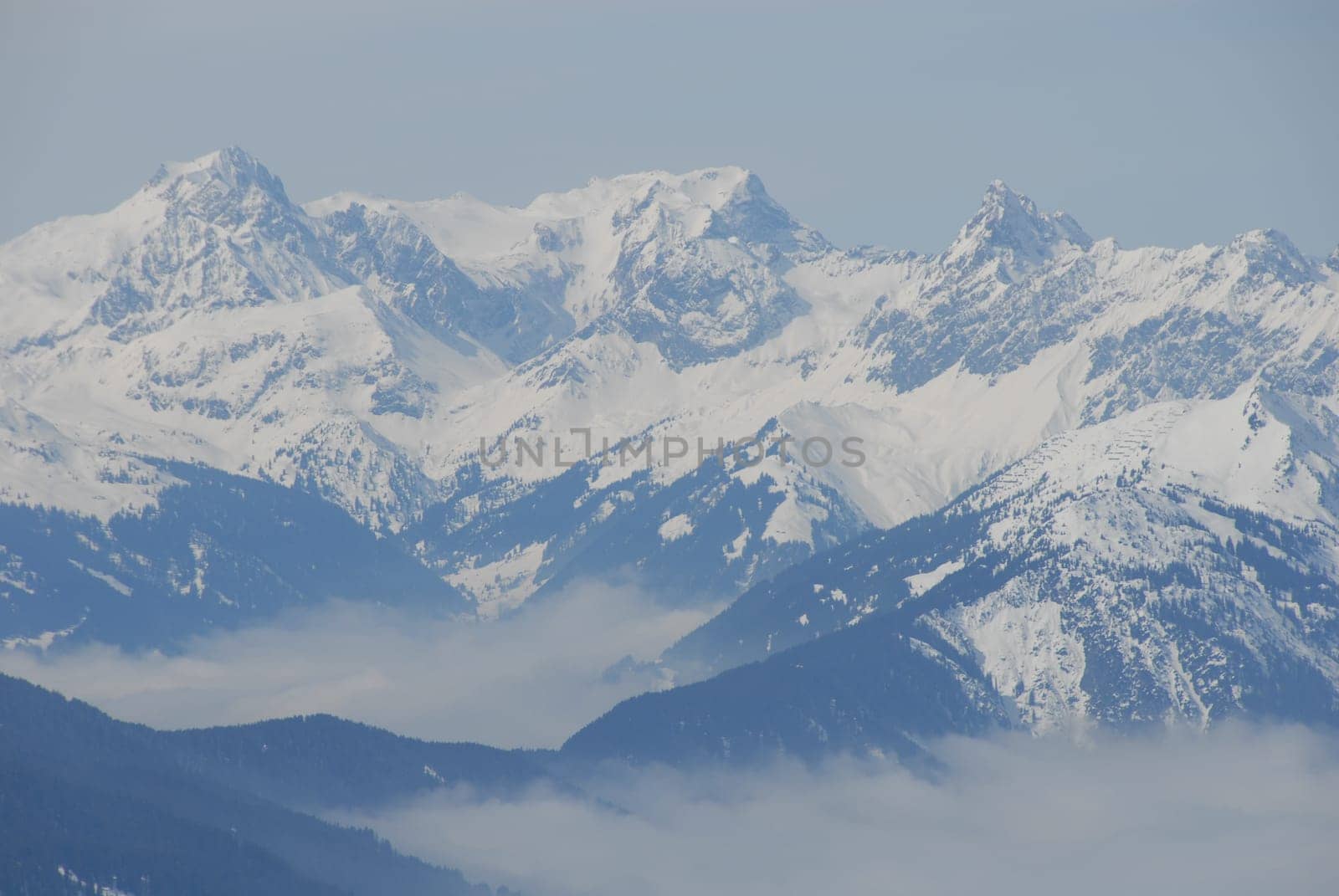 Arlberg Mountains in winter