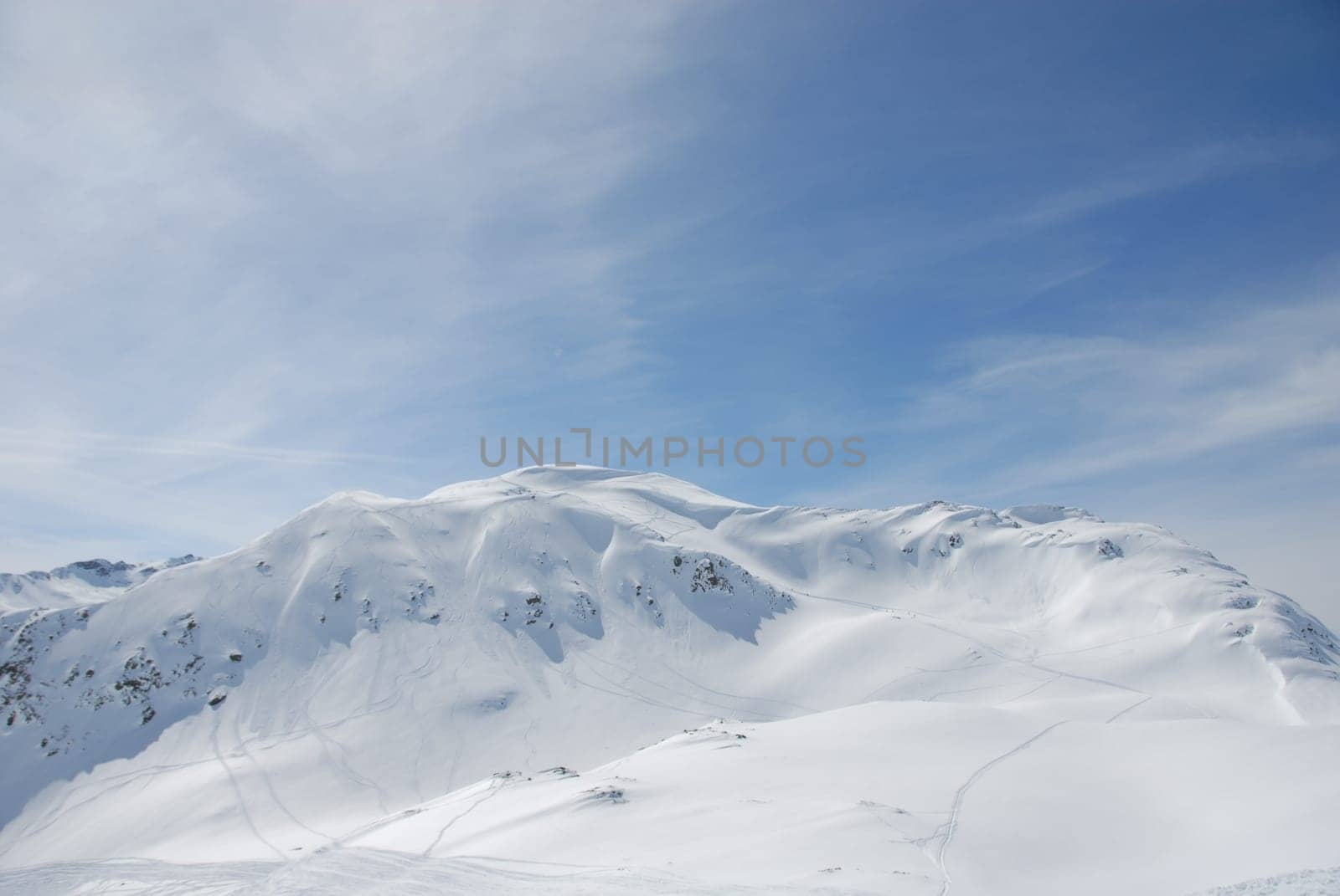 Winter landscape on the Arlberg