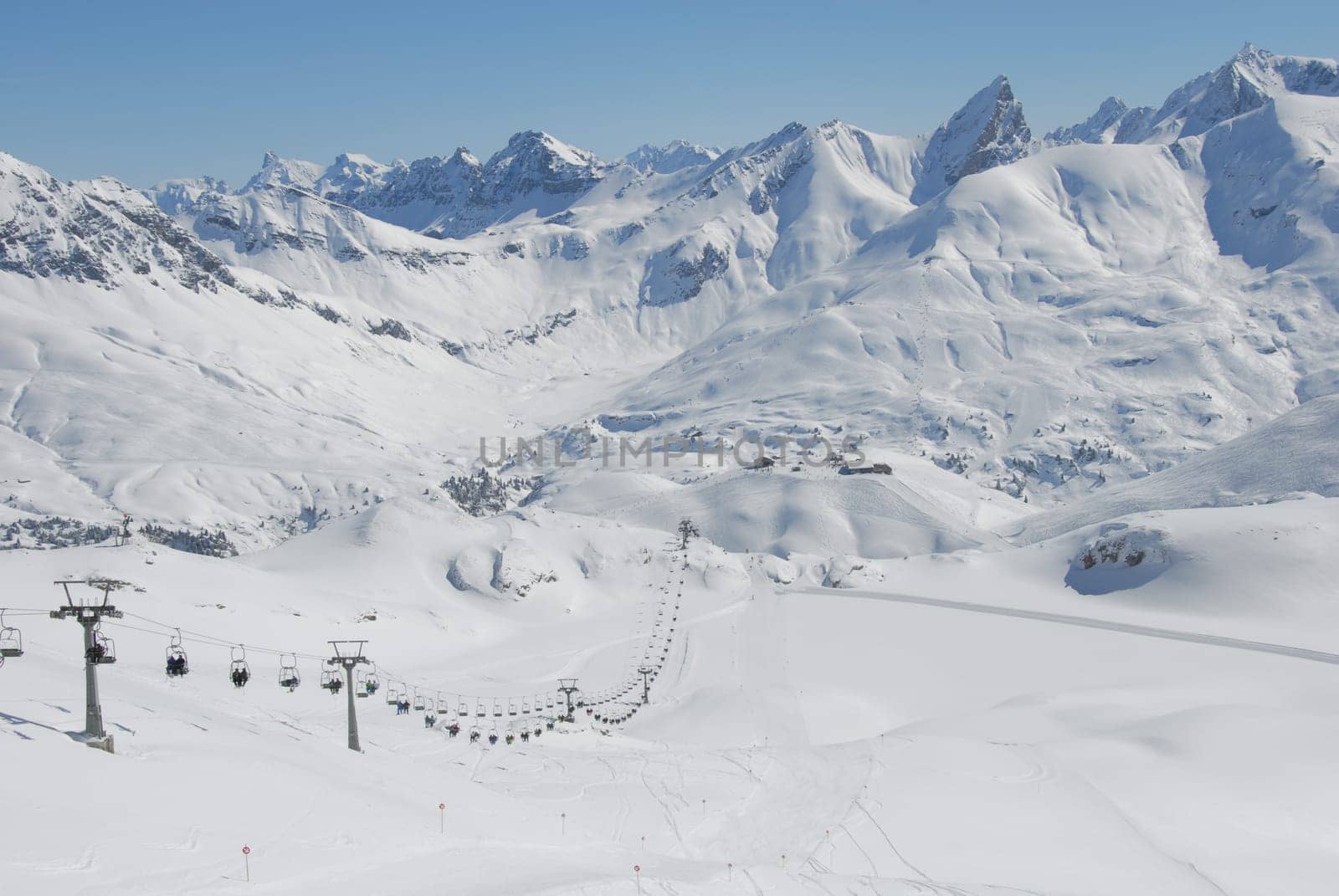 Winter sports area on the Arlberg