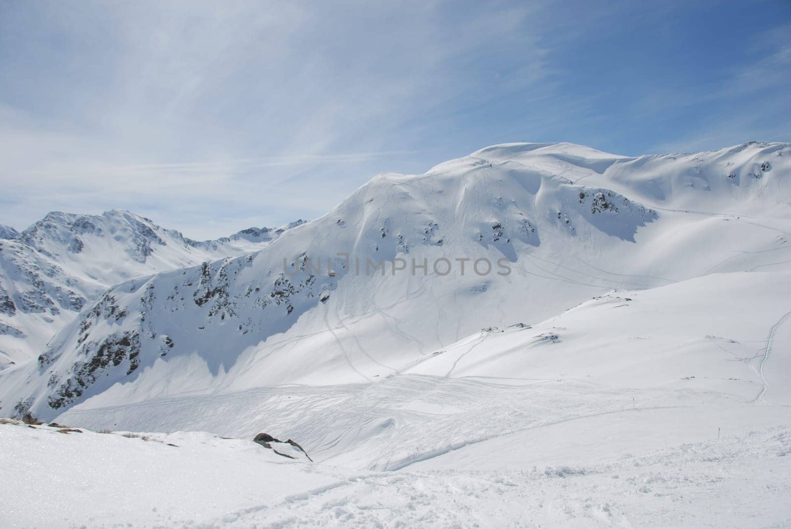 Winter landscape on the Arlberg
