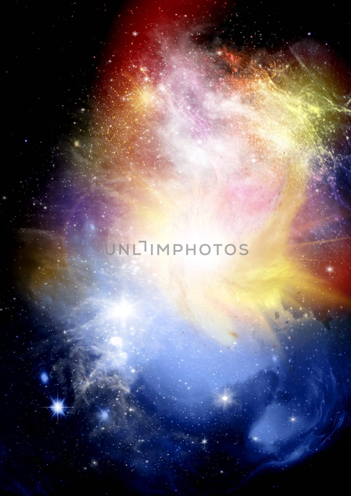 Stars of a planet and galaxy in a free space