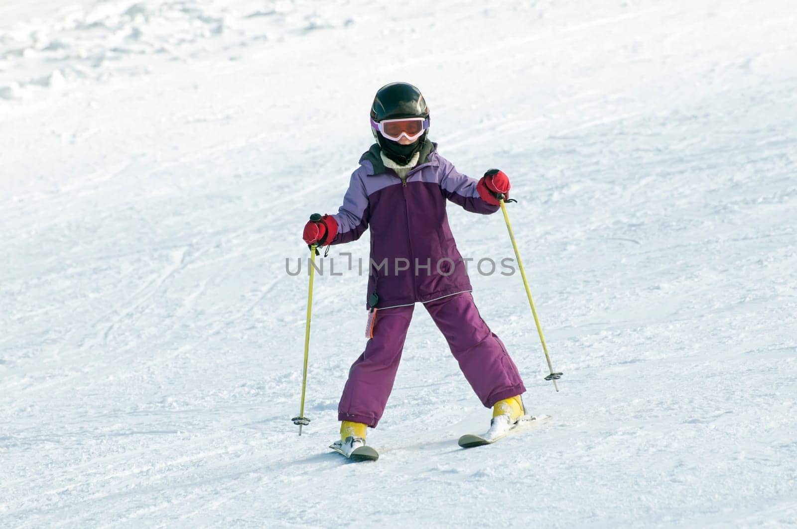 Girl Skiing