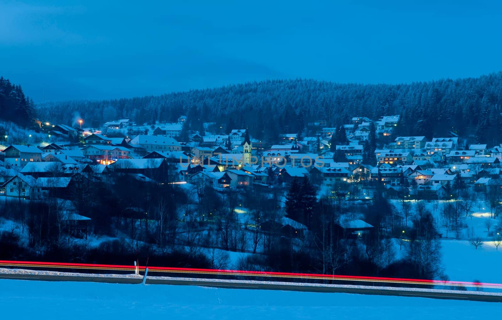 sankt englmar in the evening