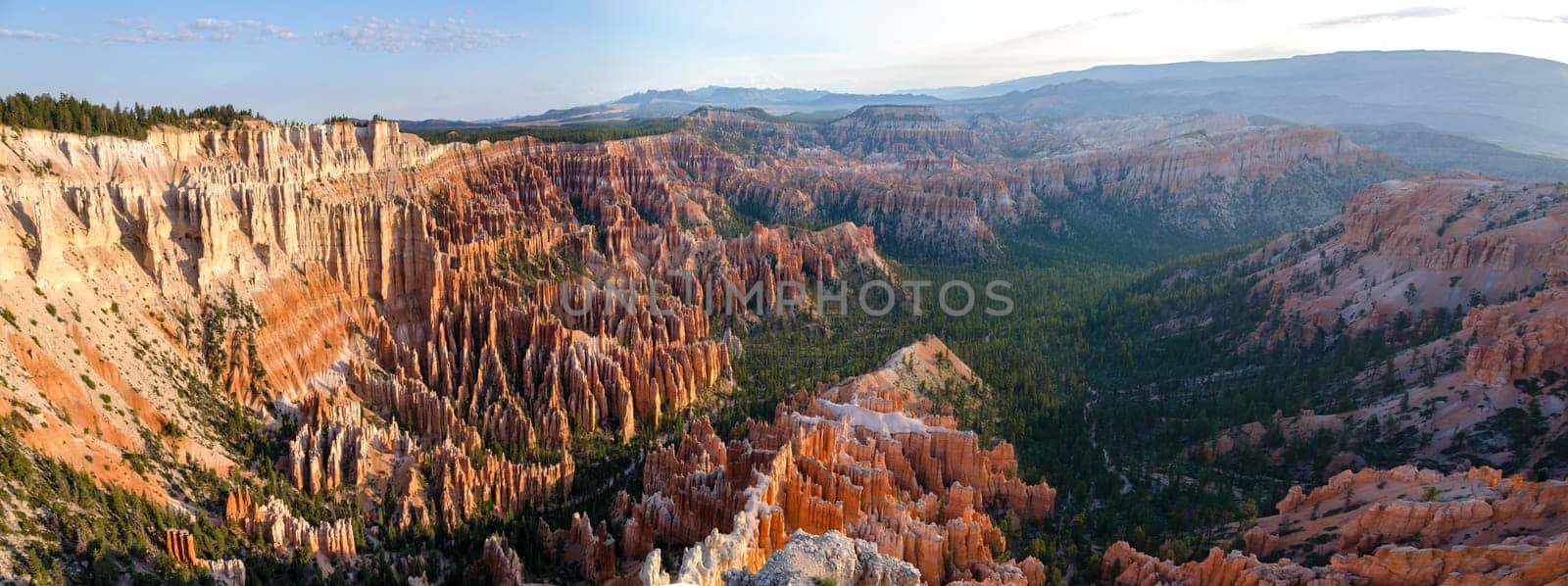 overview in Bryce Canyon National Park in Utah in the United States of America