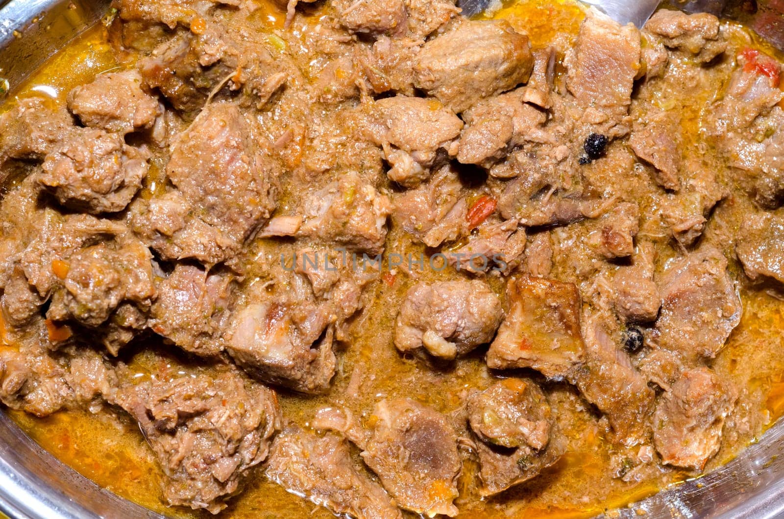 boar stew with tomato and pepper