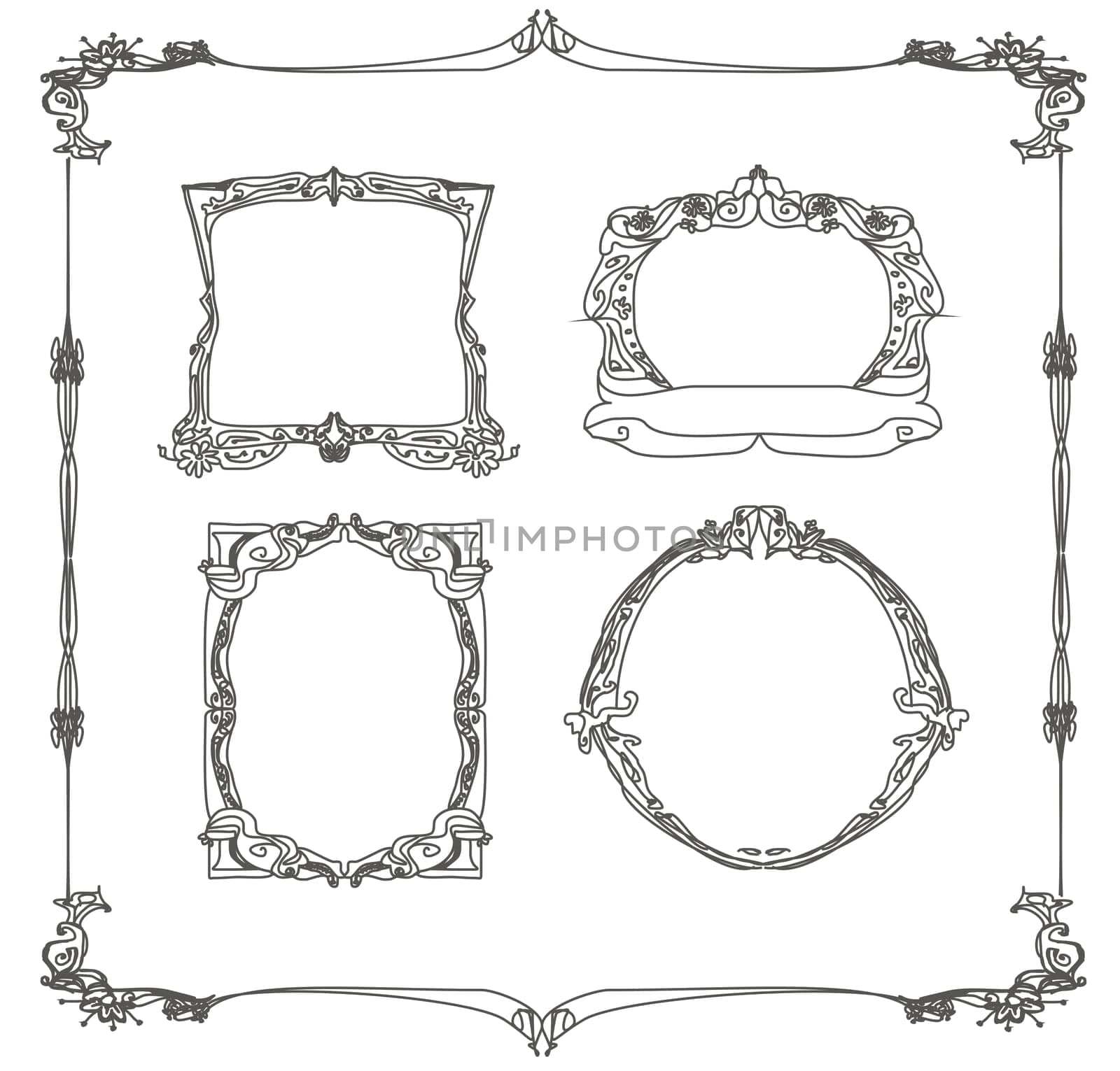 Vintage frames set