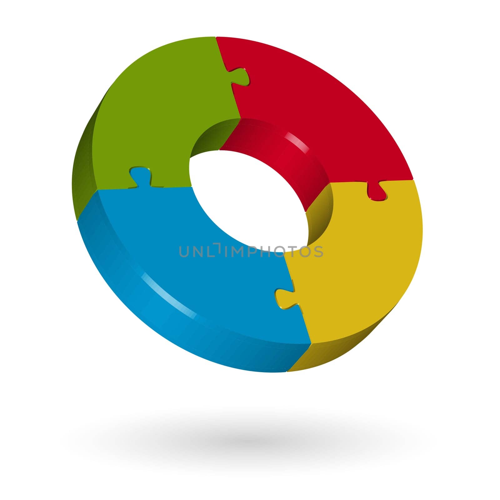 3D Puzzle Circle - 4 Pieces