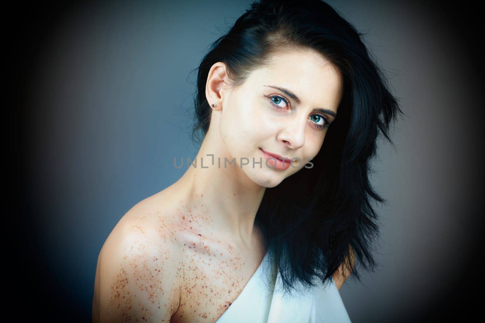 Portrait of a beautiful young woman, vintage feel.