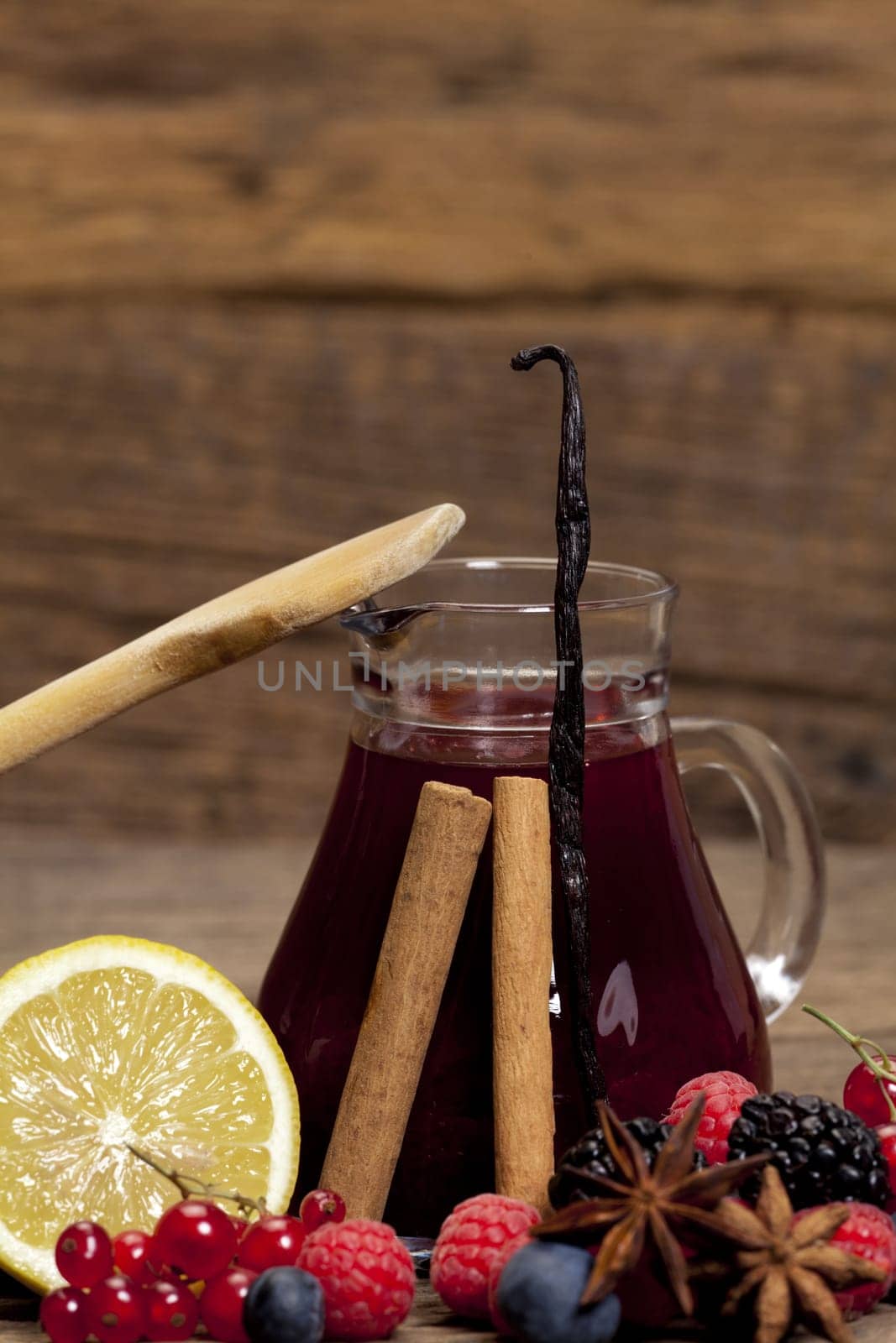 Fresh ingredients for a traditional berry groats
