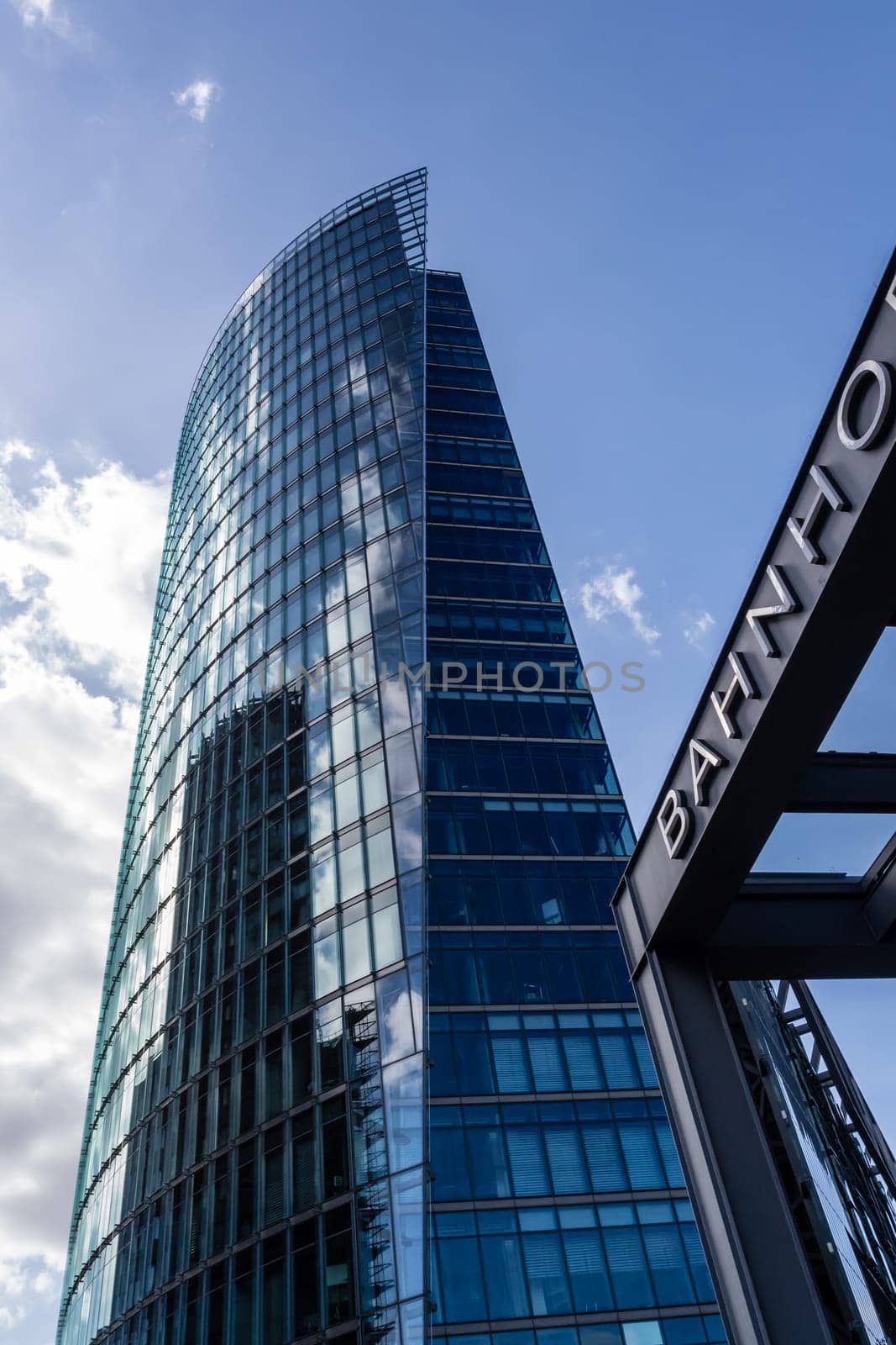 building and blue sky on potsdamer platz berlin