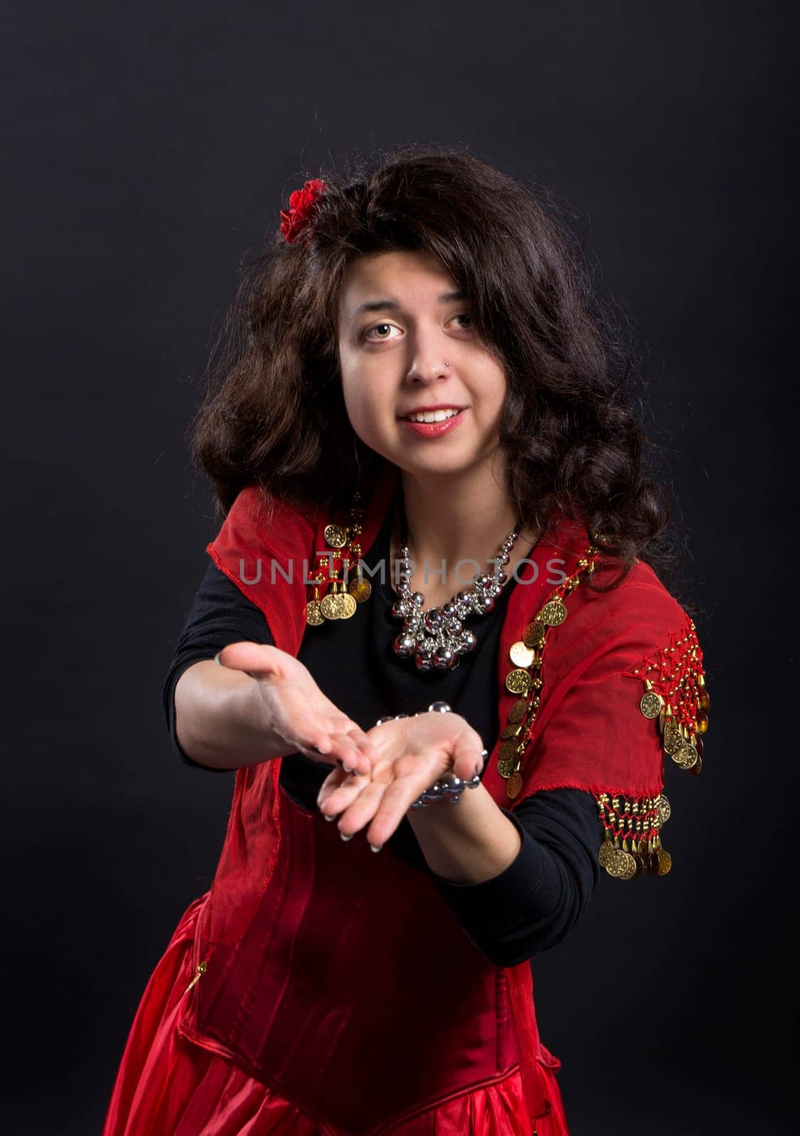 Young romany woman offer to predict the future