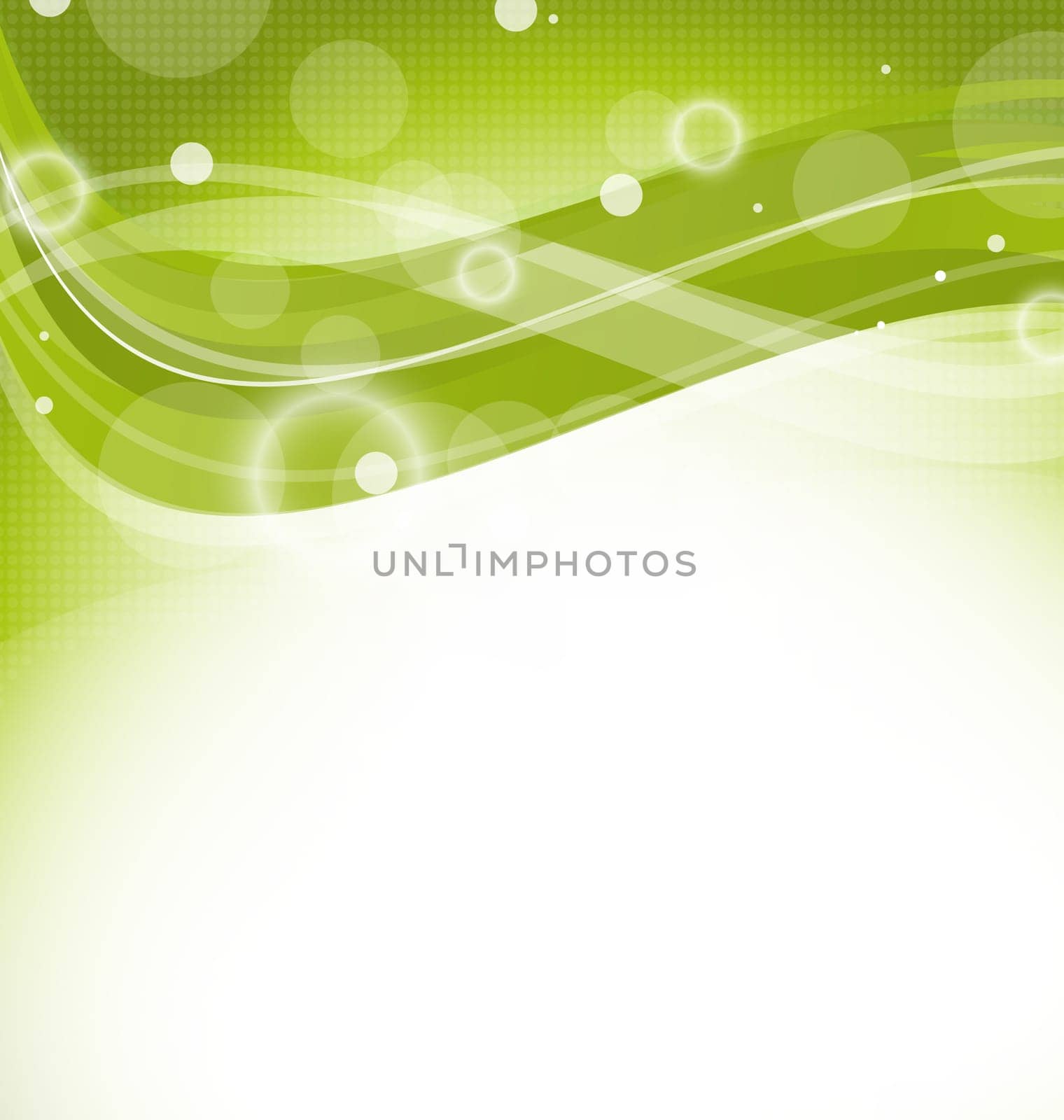 Illustration green nature background, design template - vector