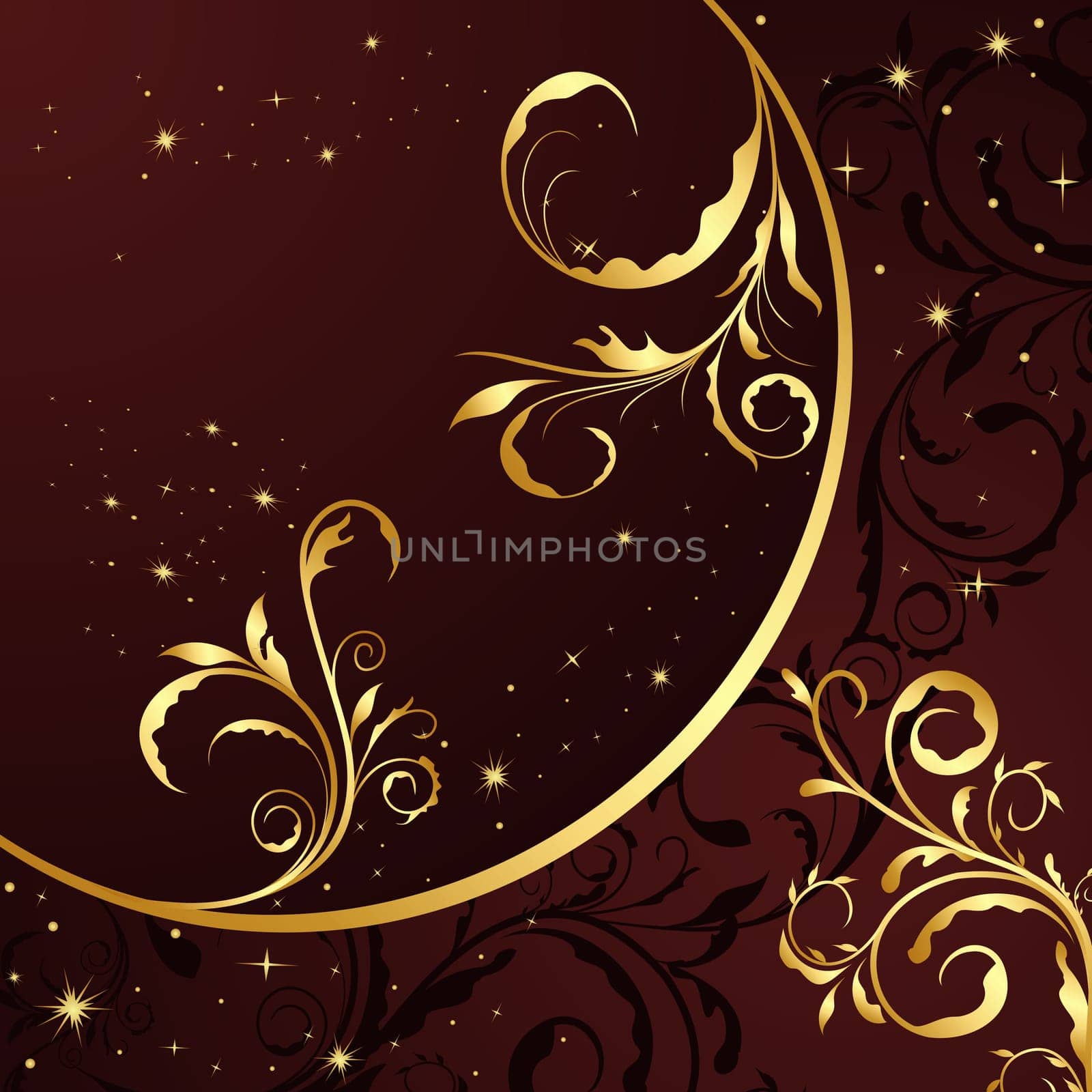 Christmas floral background for design card. Vector