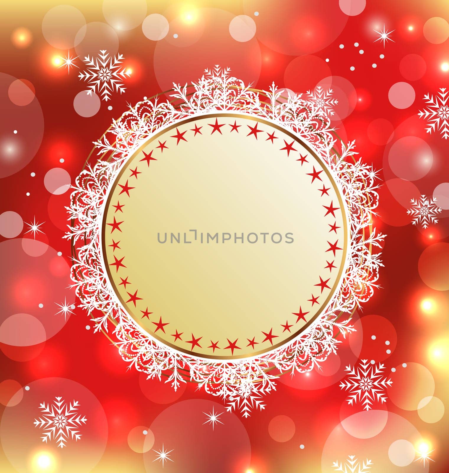 Illustration Christmas holiday background with greeting card - vector