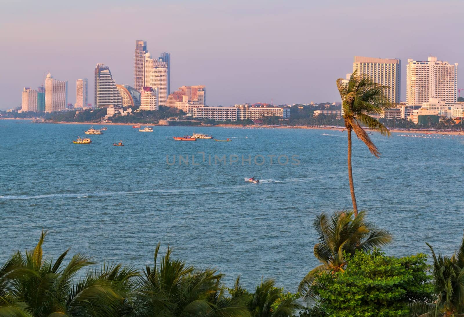 Pattaya, the bay of the sea, skyscrapers, Thailand