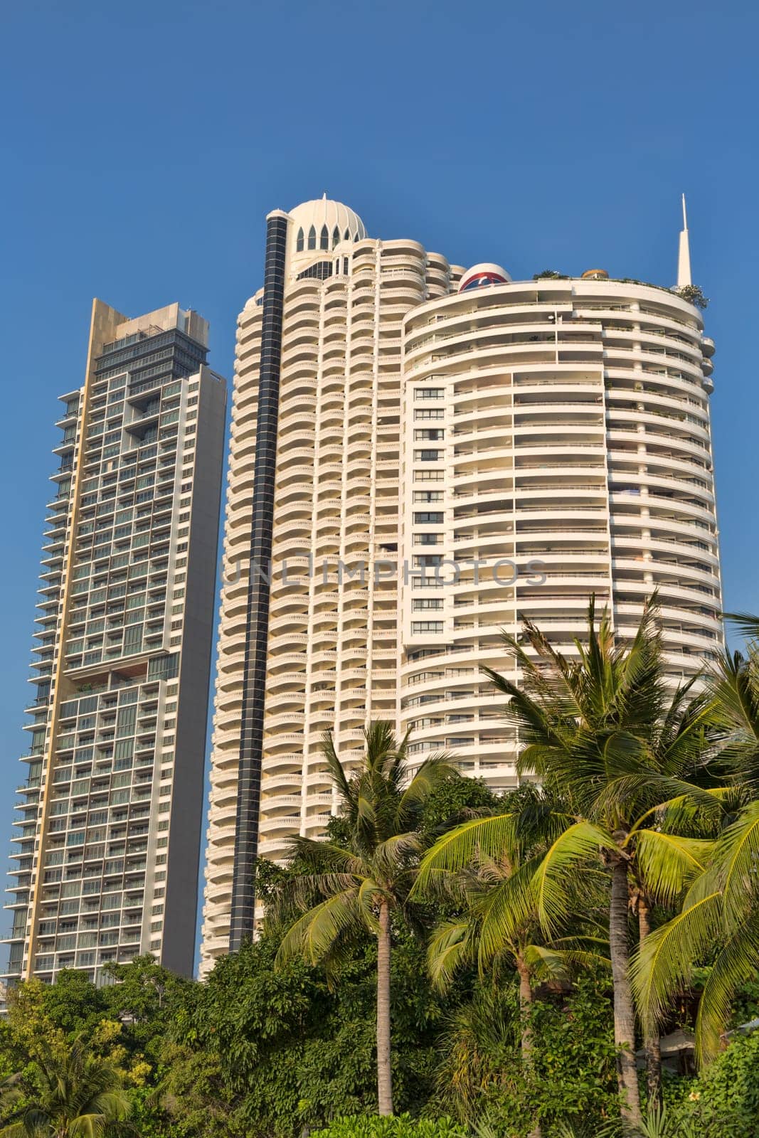 Sunny tropical Skyscrapers of Pattaya, Thailand