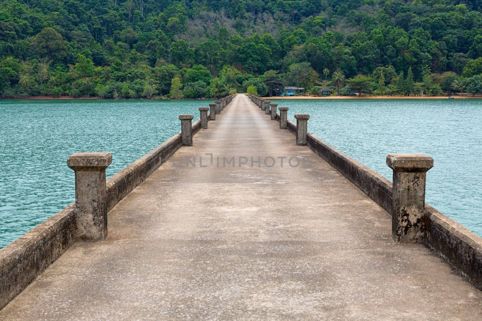 concrete pier on the island of Koh Chang, Thailand