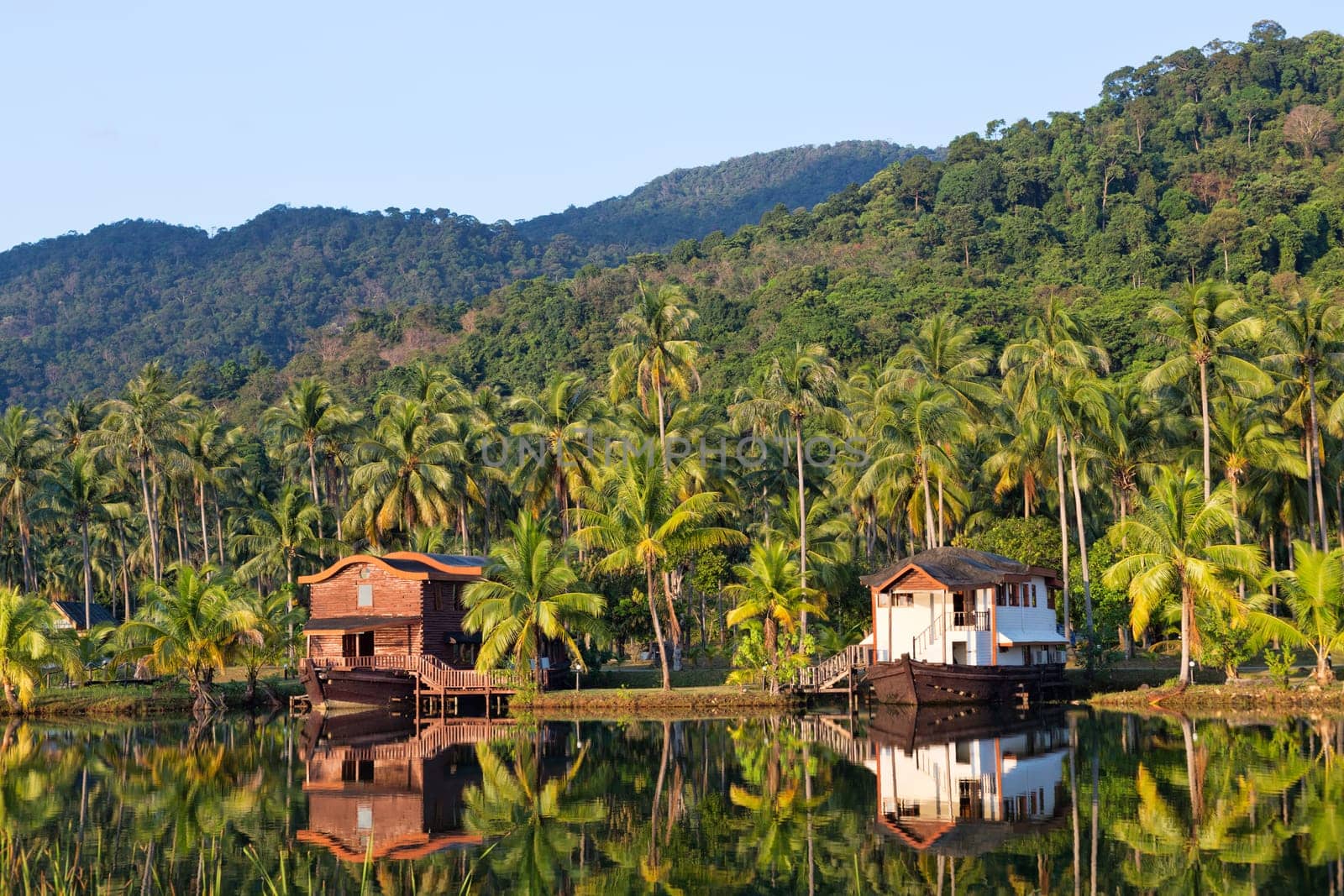 Tropical hotel in the jungle. Island Koh Chang, Thailand.