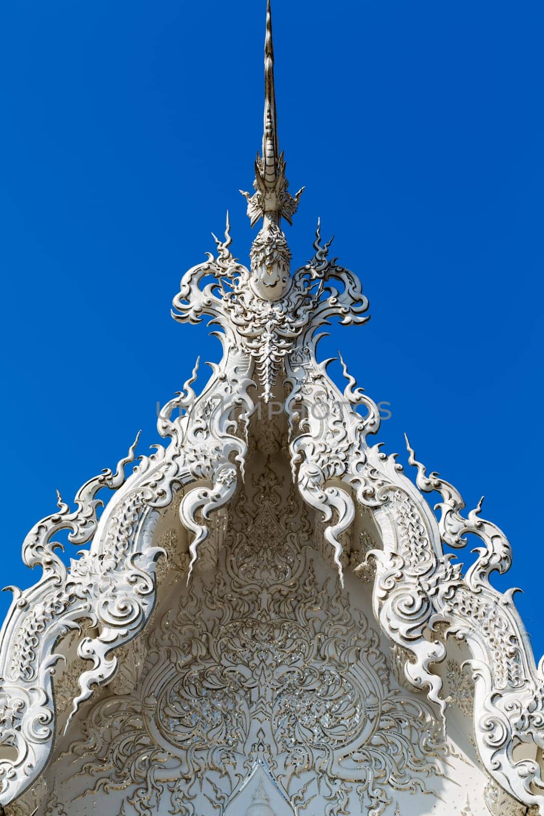 Close up detail of the White Temple Chiang Rai, Thailand