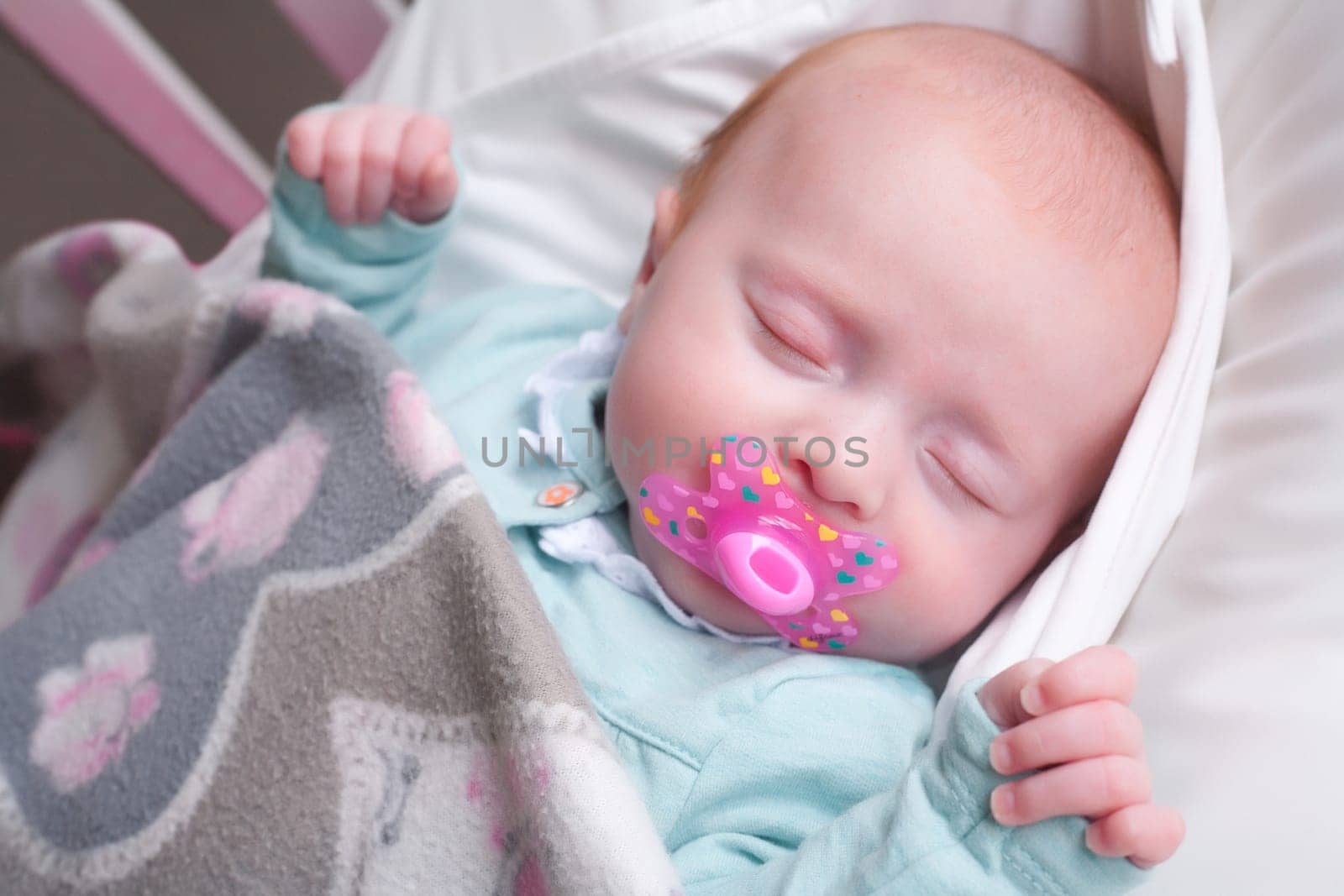 Baby is very tired and fell a sleep
