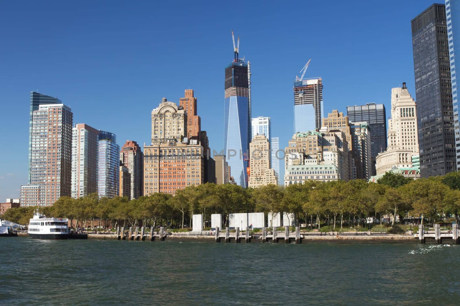 Lower Manhattan and Battery Park with Freedom Tower (New York City)