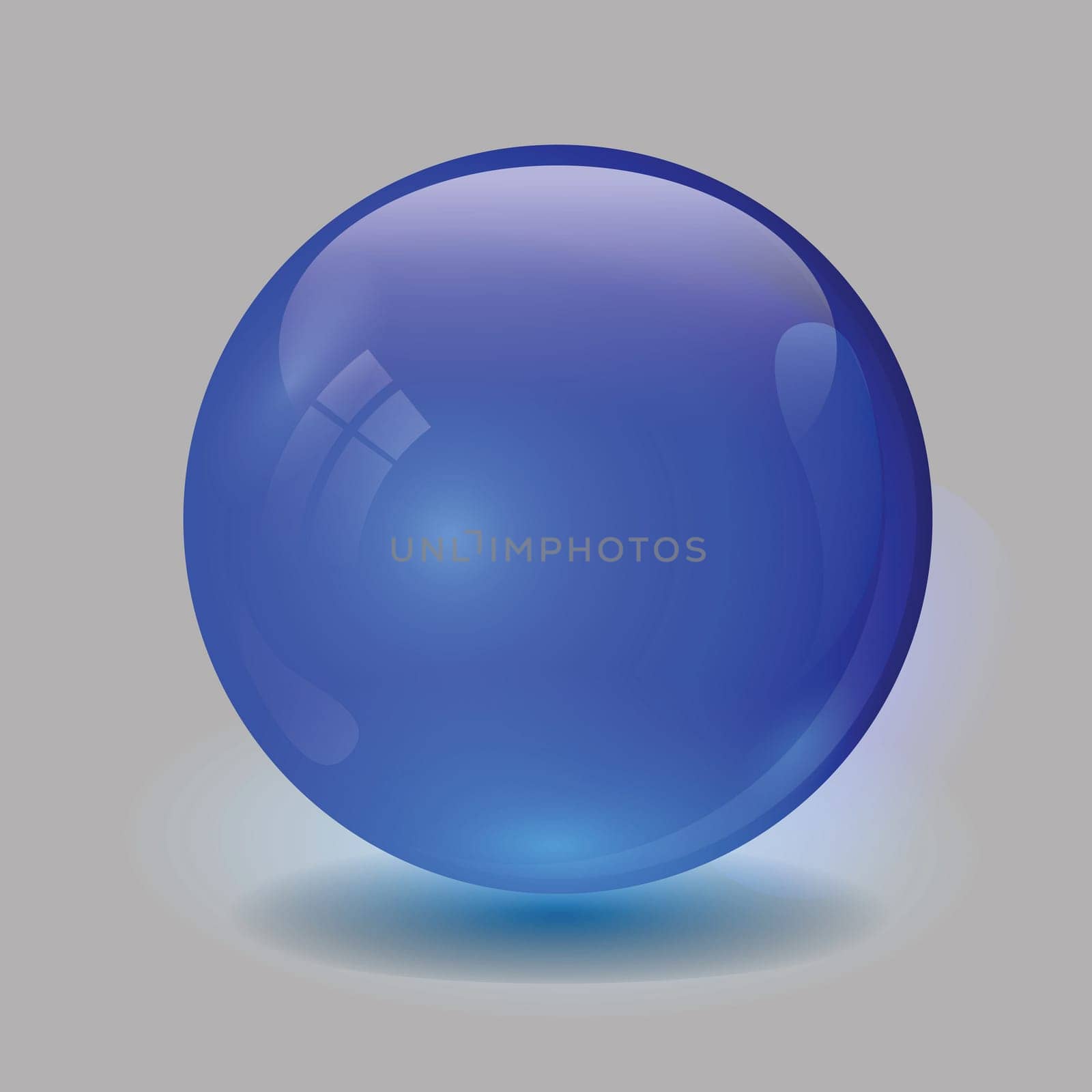 colorful illustration blue glass ball  for your design