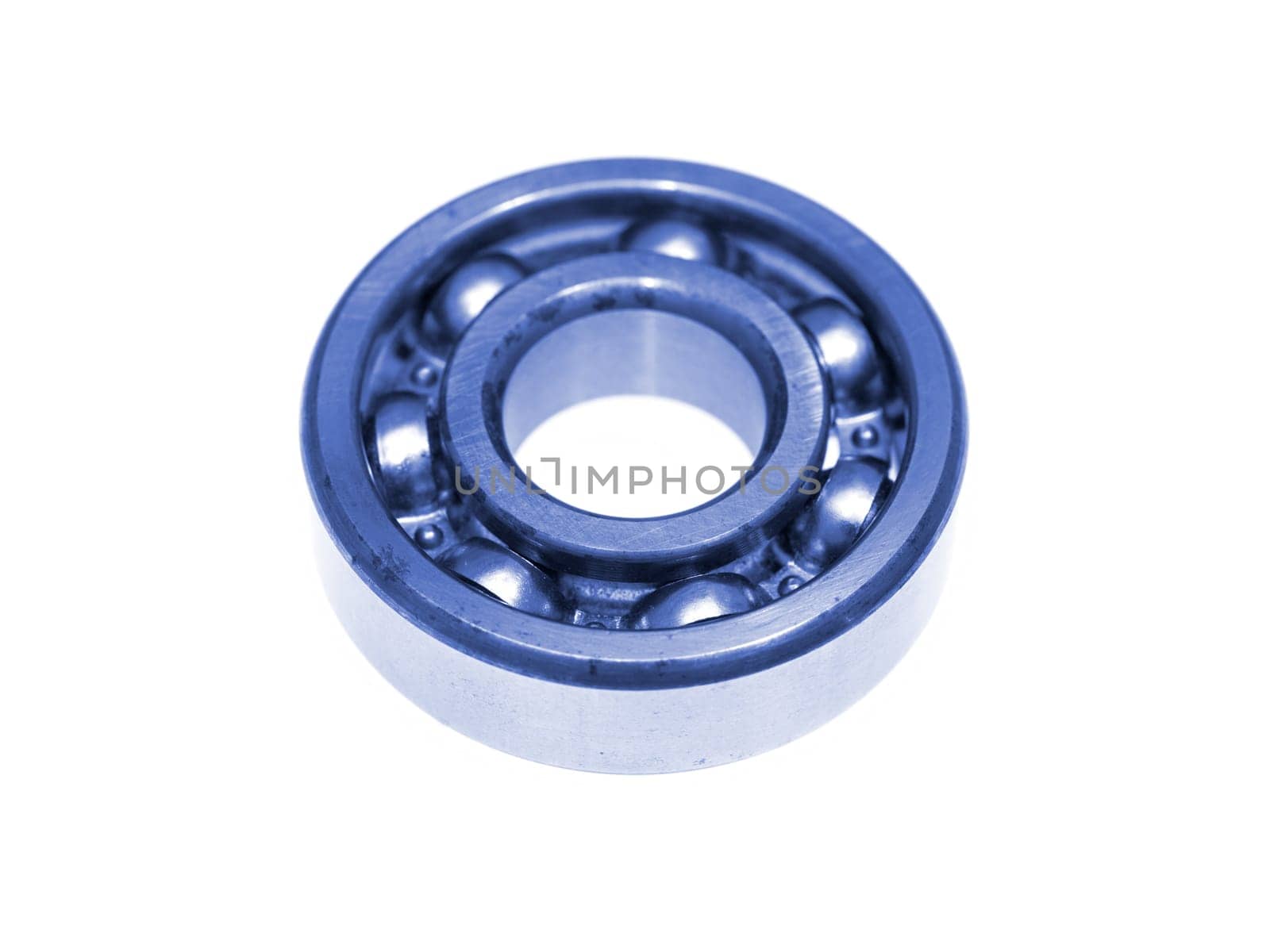 A bearing and gear cog isolated against a white background