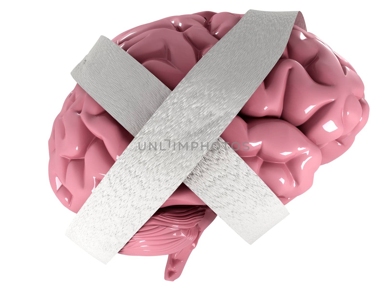Dementia disease and a loss of brain function and memories as alzheimers as a medical health care icon of neurology and mental problems