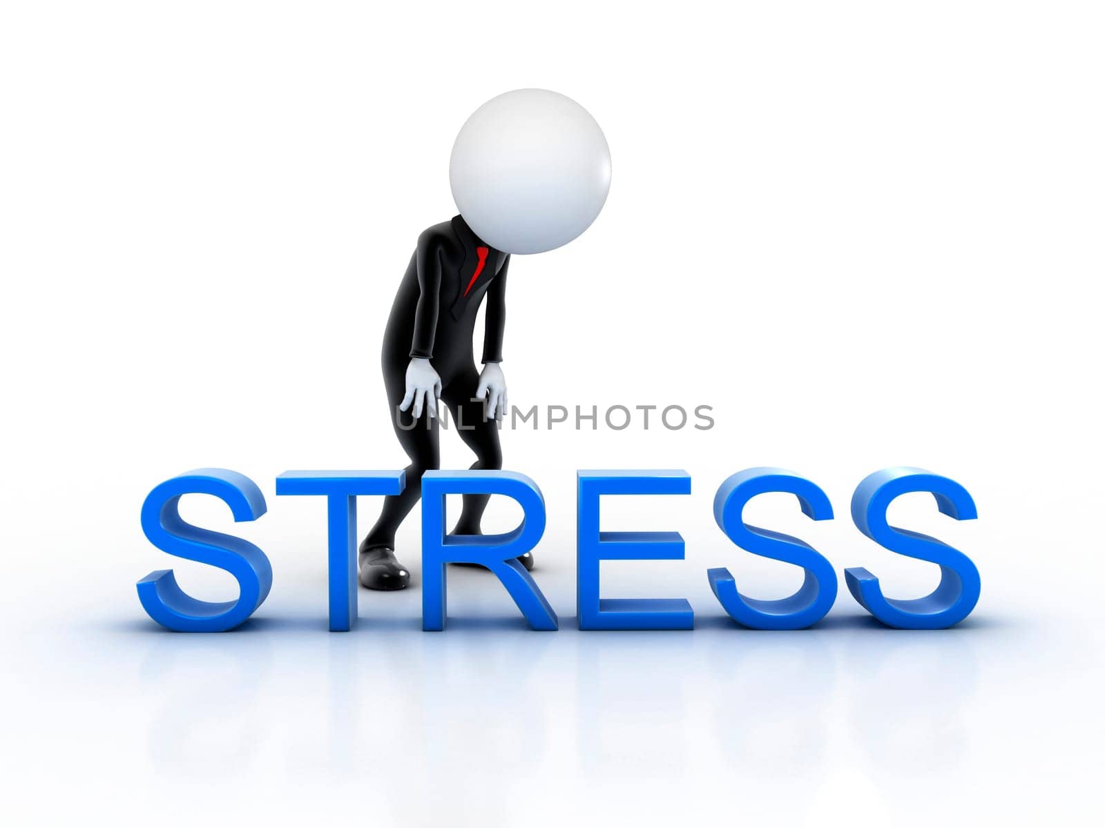 Concept of a tired businessman