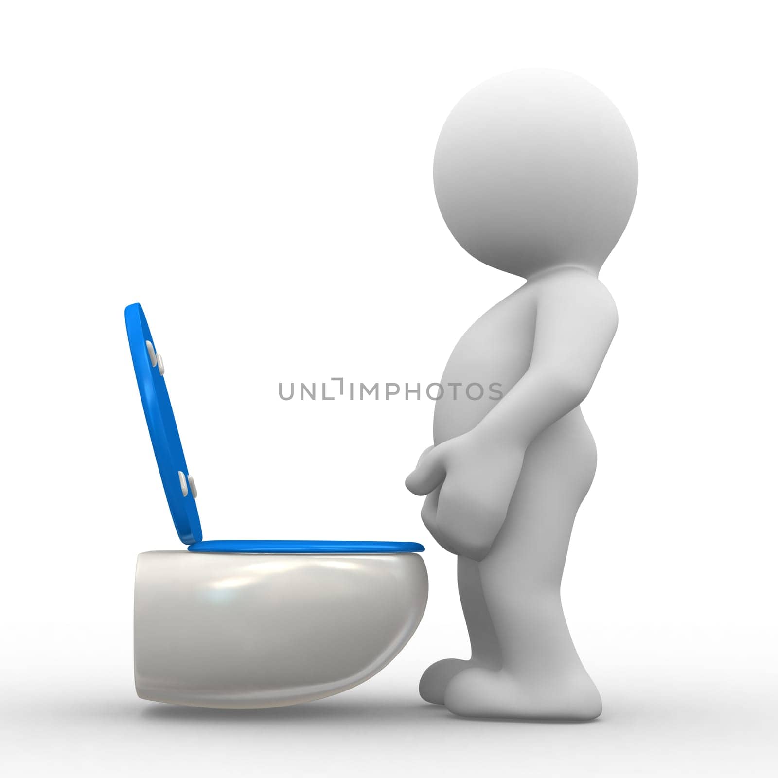 abstract 3d little person pee boy like style