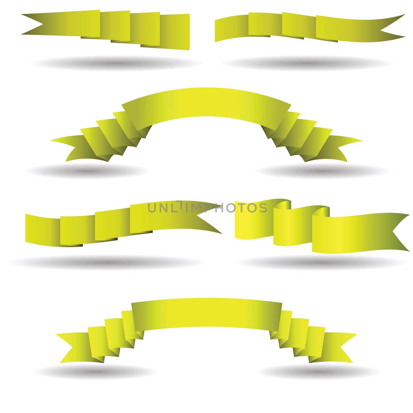 colorful illustration with yellow banners for your design