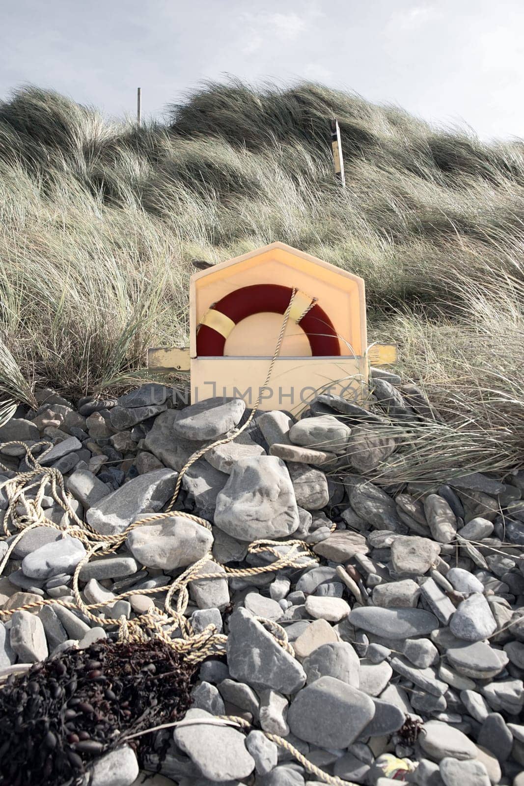 a lifebuoy on the coast of kerry Ireland