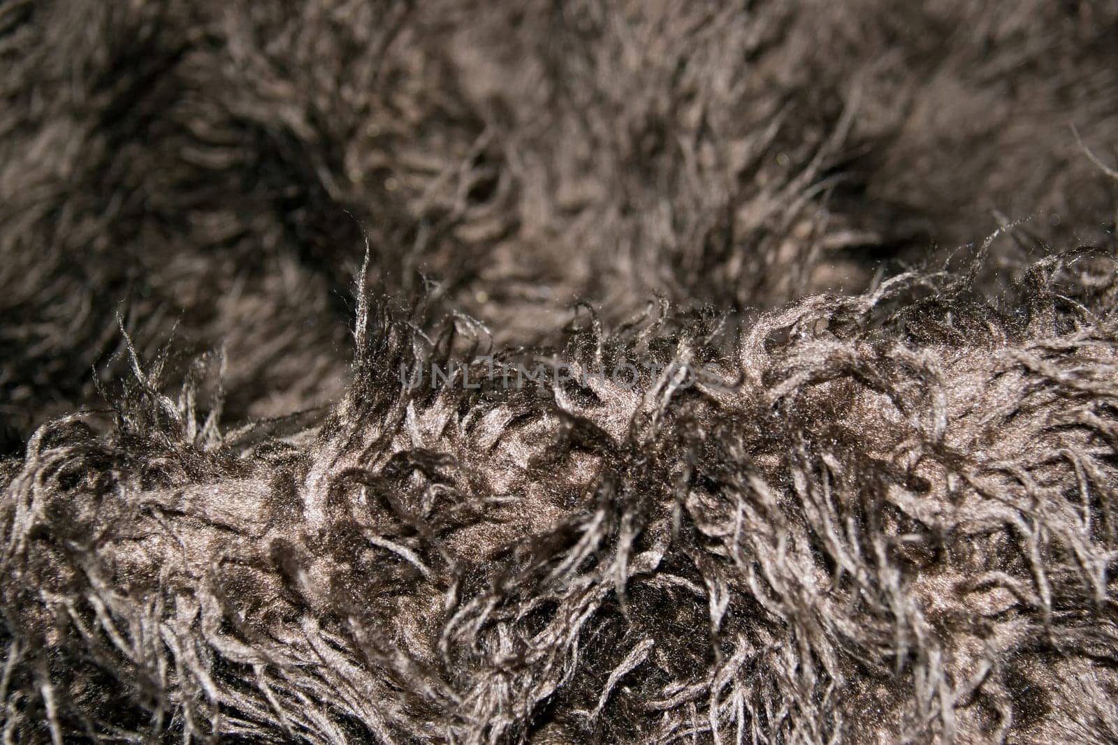 a close up of a sheepskin rug