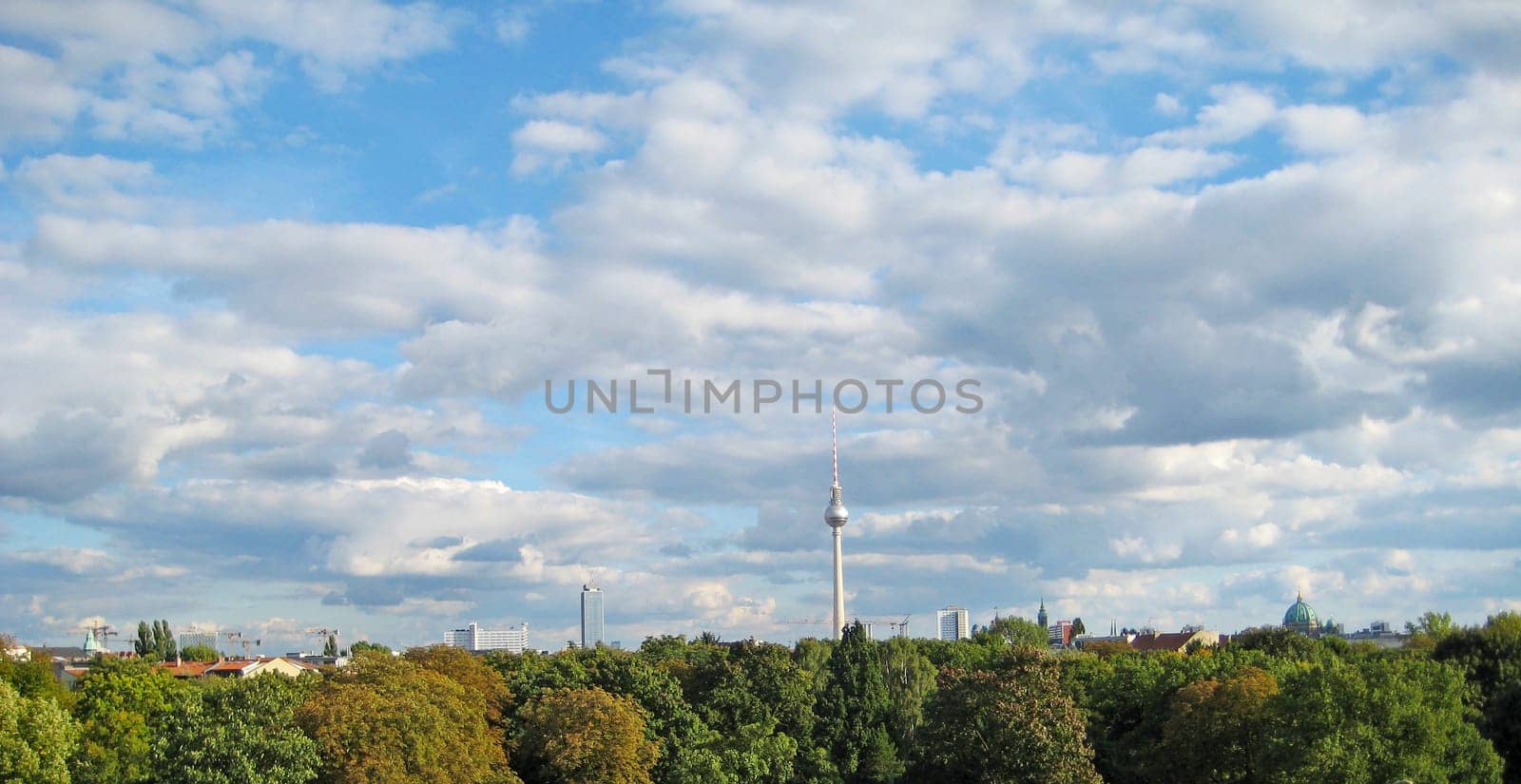 Day view of Berlin, Germany with its tv and radio tower