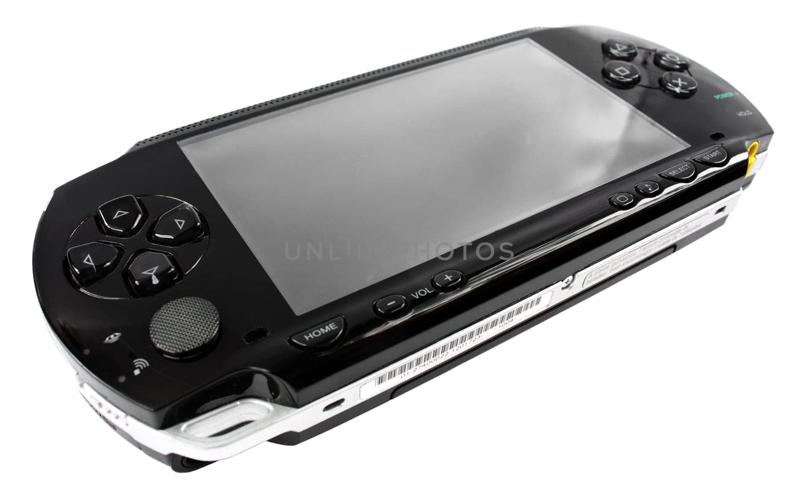 photo of the play station portable video game console isolated on white