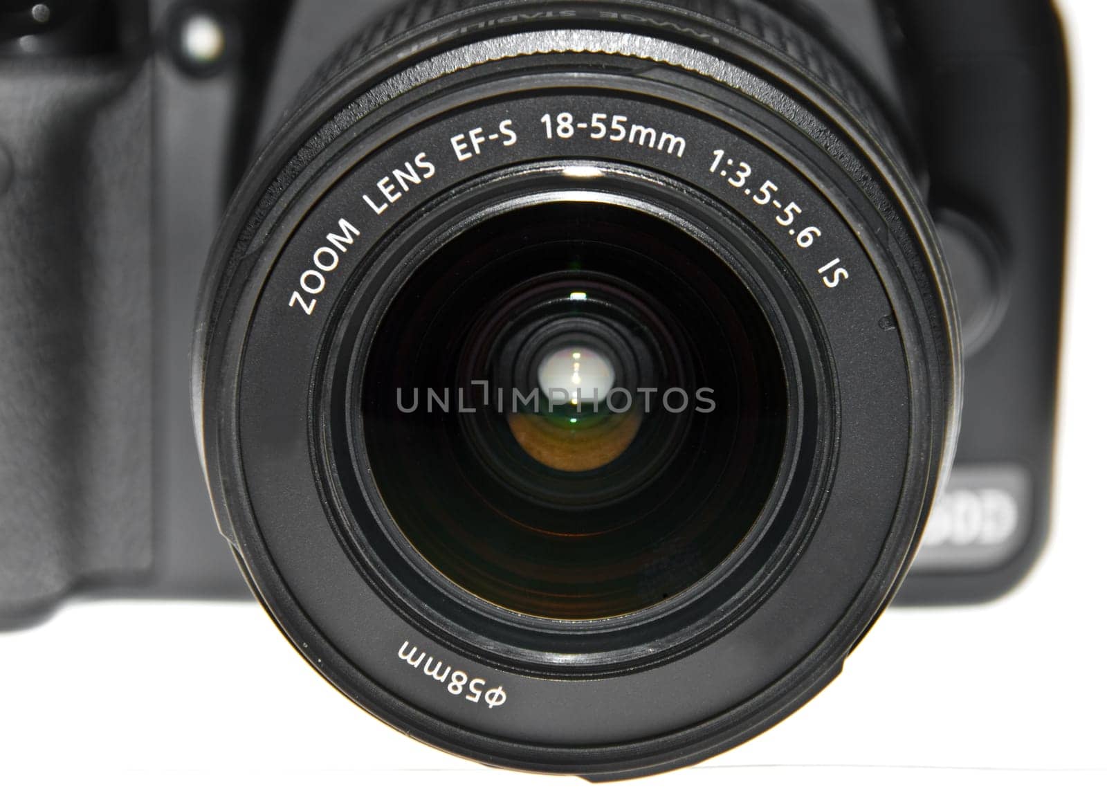 Dslr camera lens close up view