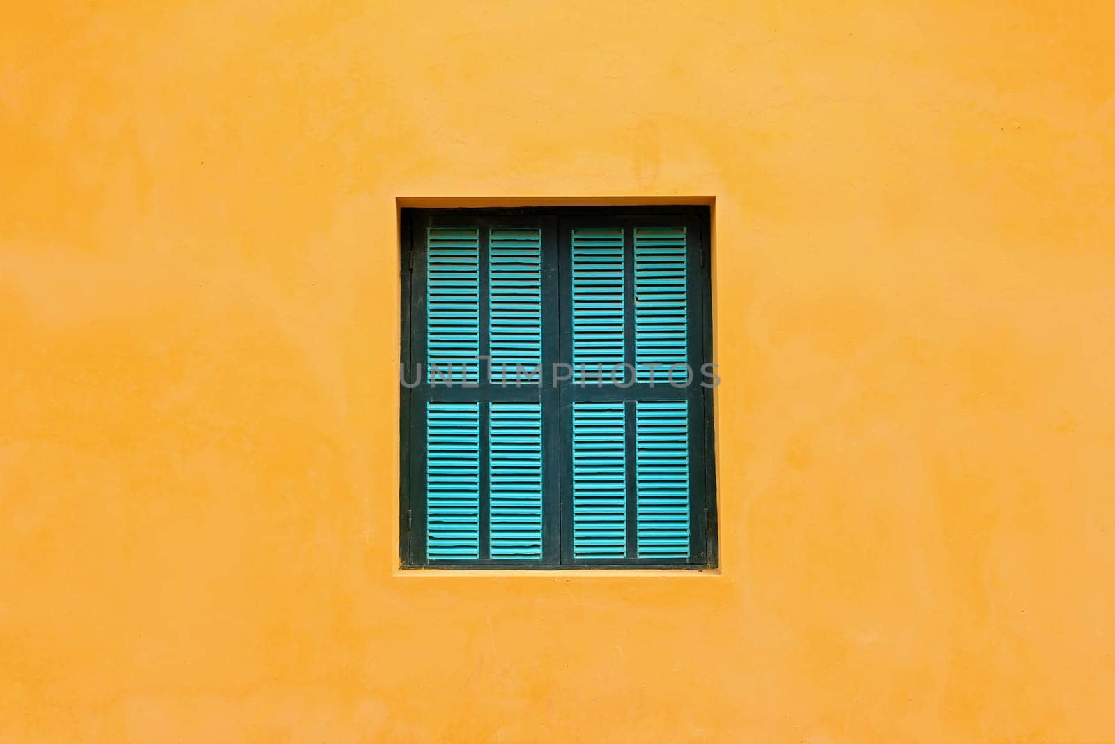 Windows, doors, walls yellow.