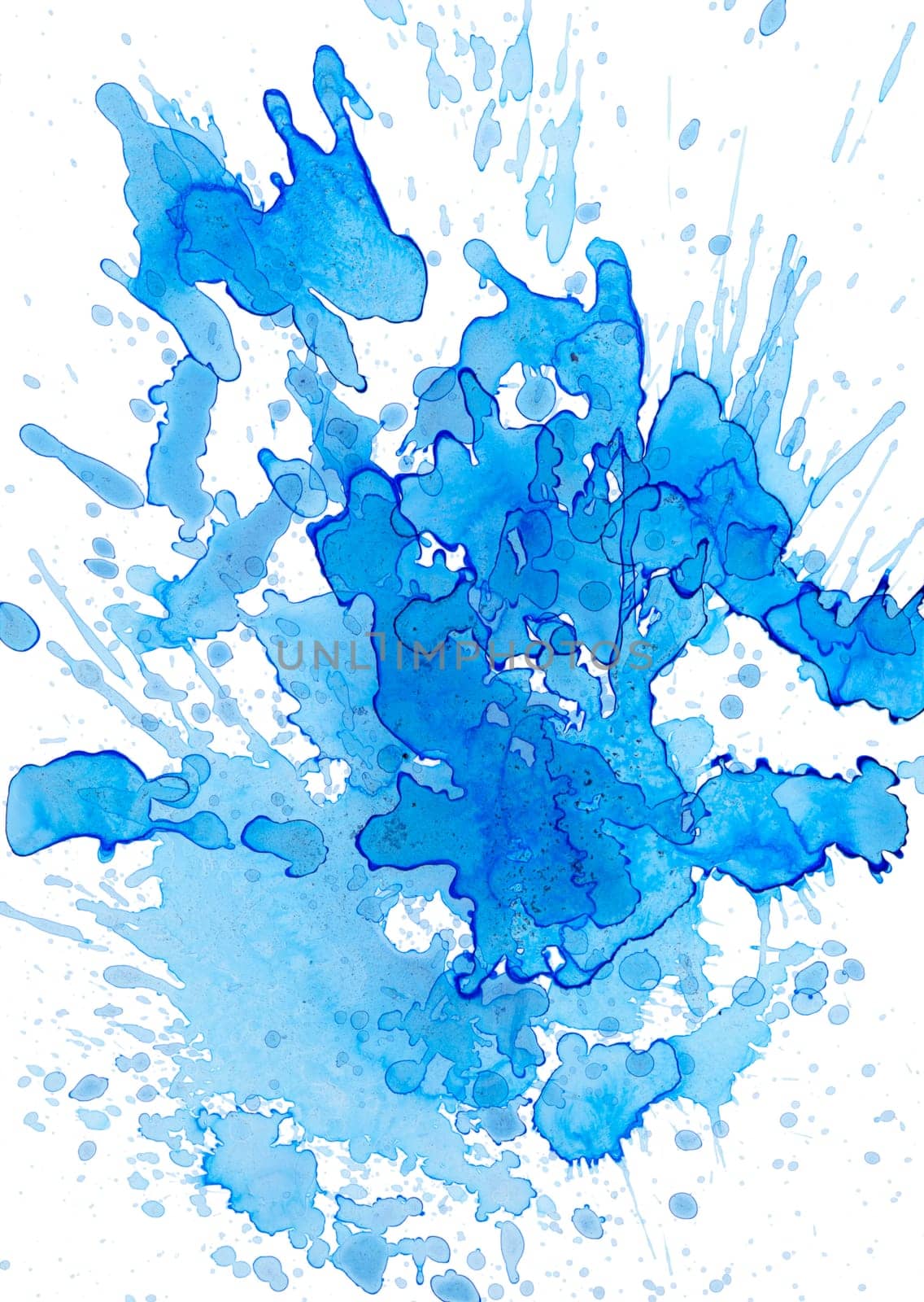 Blobs of splashes grunge on white background