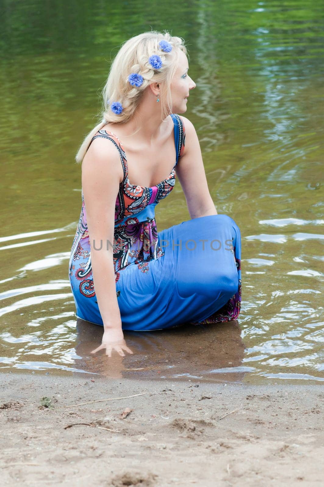 Outdoor shoting of beautiful young caucasian woman