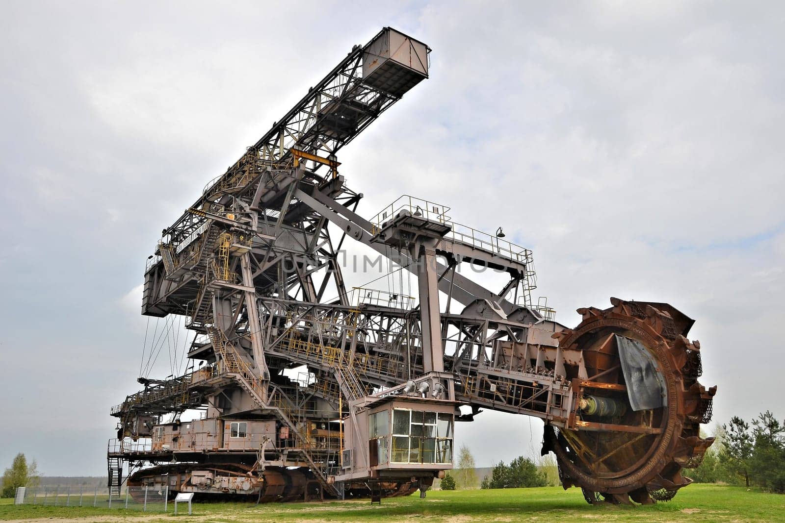 Coal excavator in a disused open-cast mine