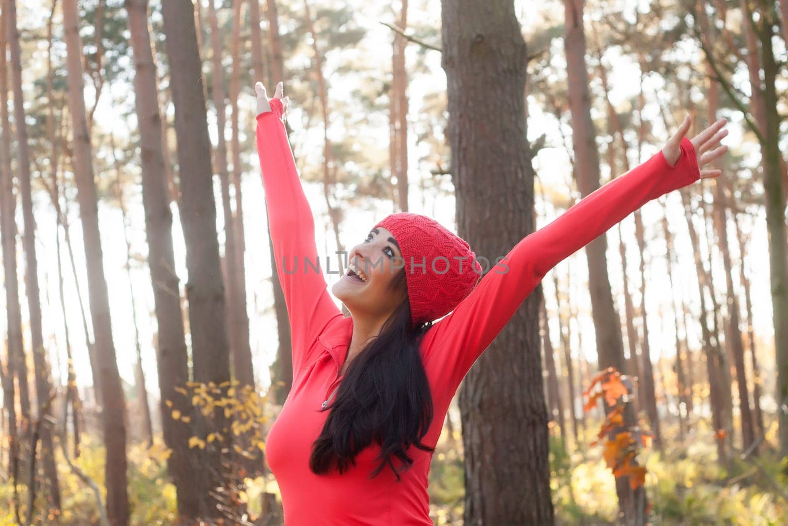 Young woman portrait in the forest